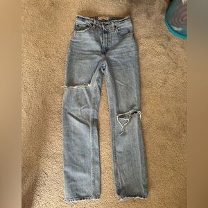 Abercrombie & Fitch Light Blue High-Rise '90s Straight Jeans